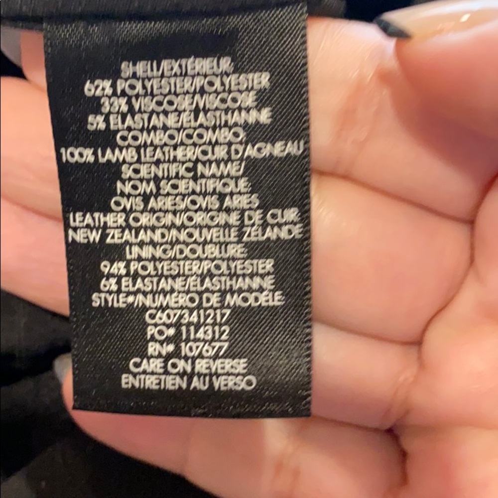 Alice + Olivia  Black Shirt w inside leather cross design - Picture 7 of 7